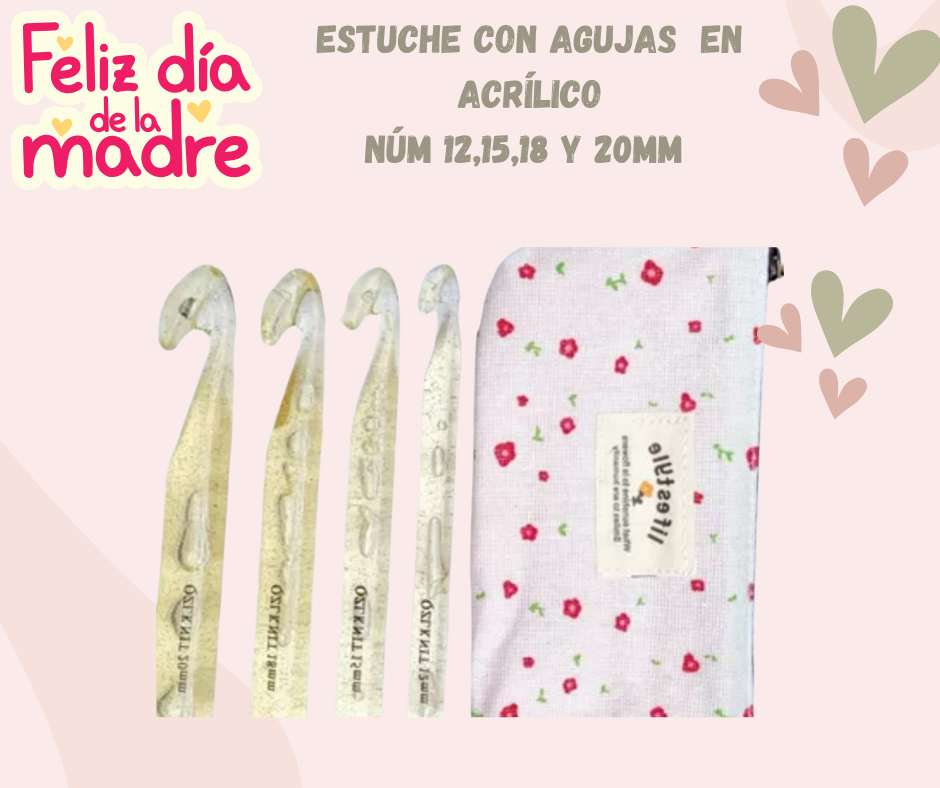 Cartuchera con Agujas Para Tejer Trapillo