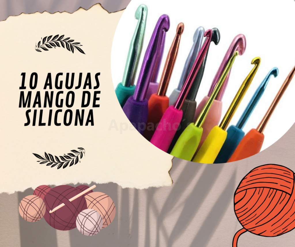 Pack 10 Agujas Mango Silicona