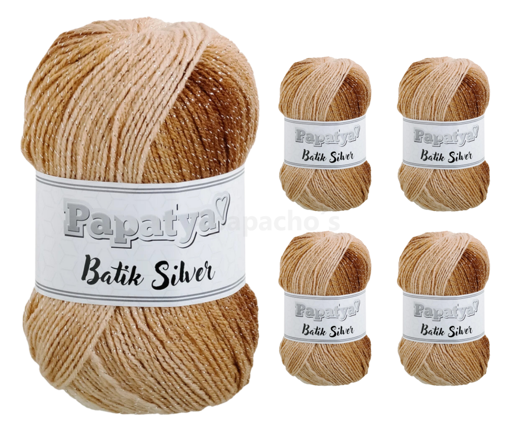 Lana Papatya Batik Silver | Pack x5