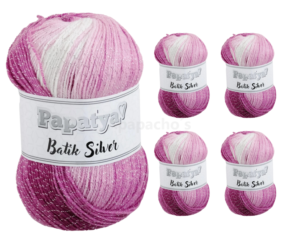 Lana Papatya Batik Silver | Pack x5