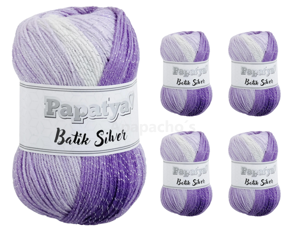 Lana Papatya Batik Silver | Pack x5