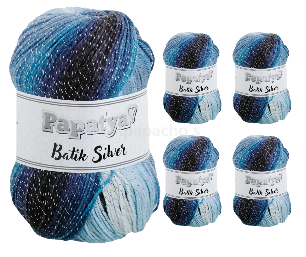 Lana Papatya Batik Silver | Pack x5