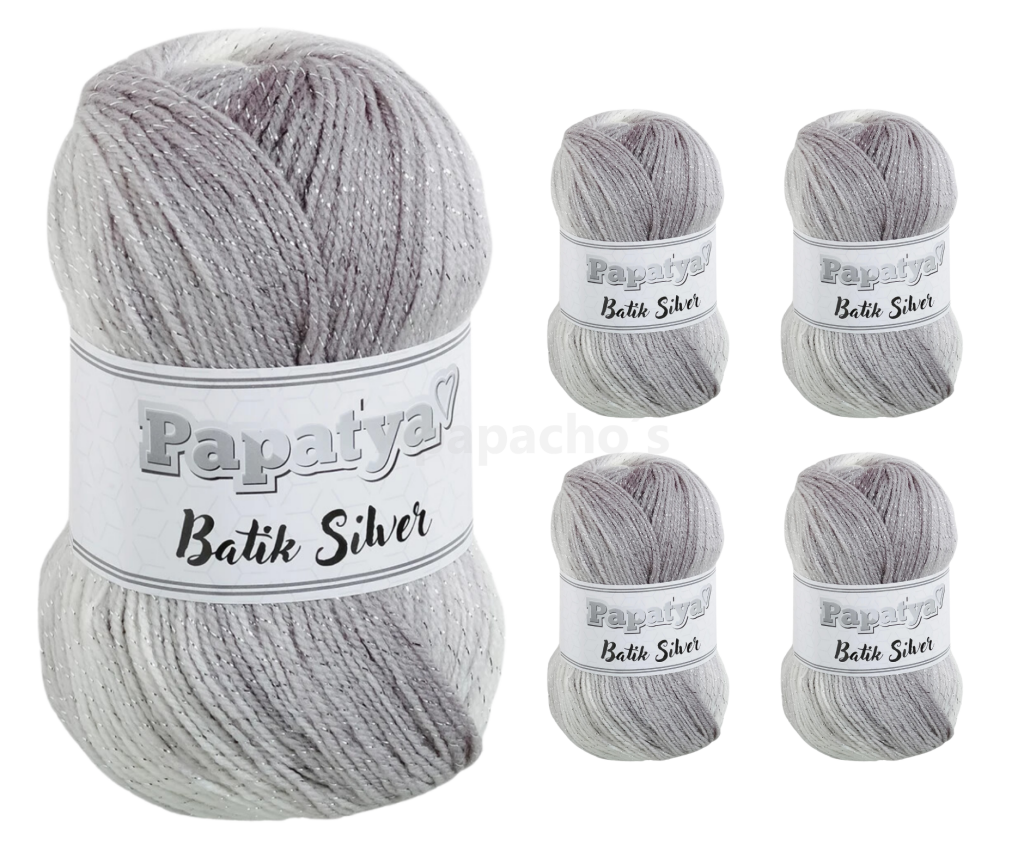 Lana Papatya Batik Silver | Pack x5