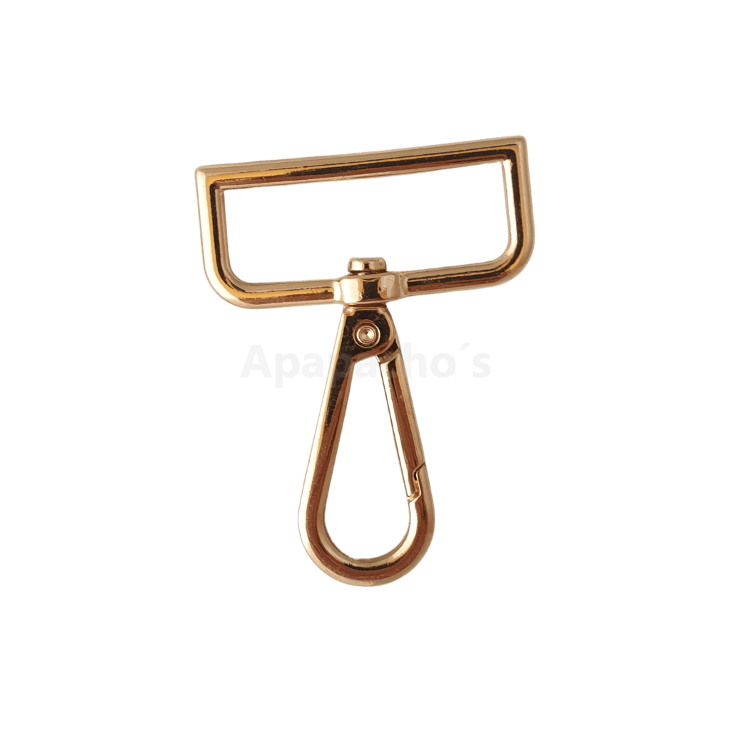 Mosquetones Rectangular Dorado (5Cm)
